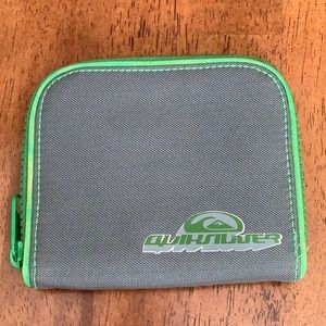 Quicksilver Zip Up Wallet - Gray/Green